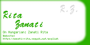 rita zanati business card